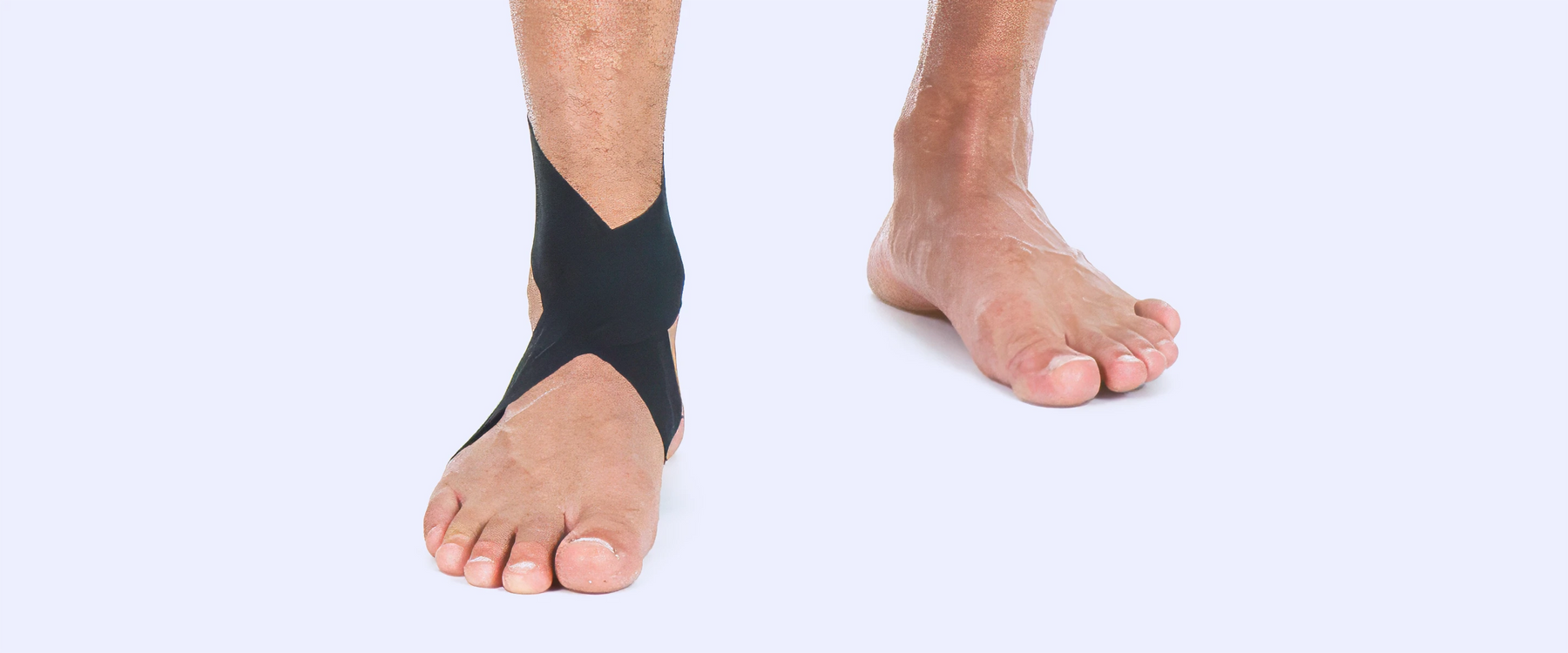 Ankle wrapped with KT