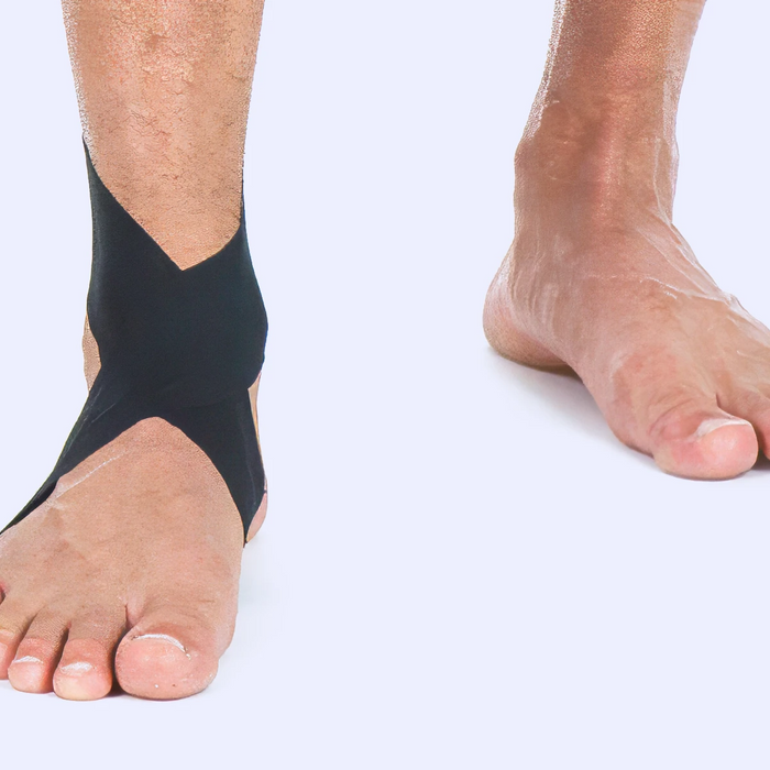 Ankle wrapped with KT