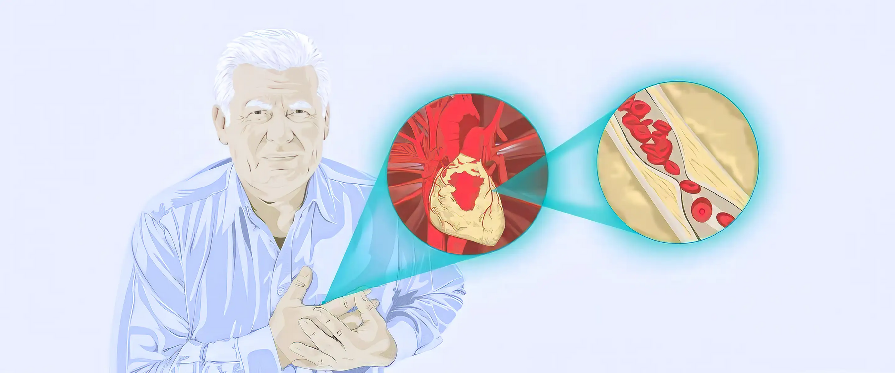 Man with Heart Attack Illustration