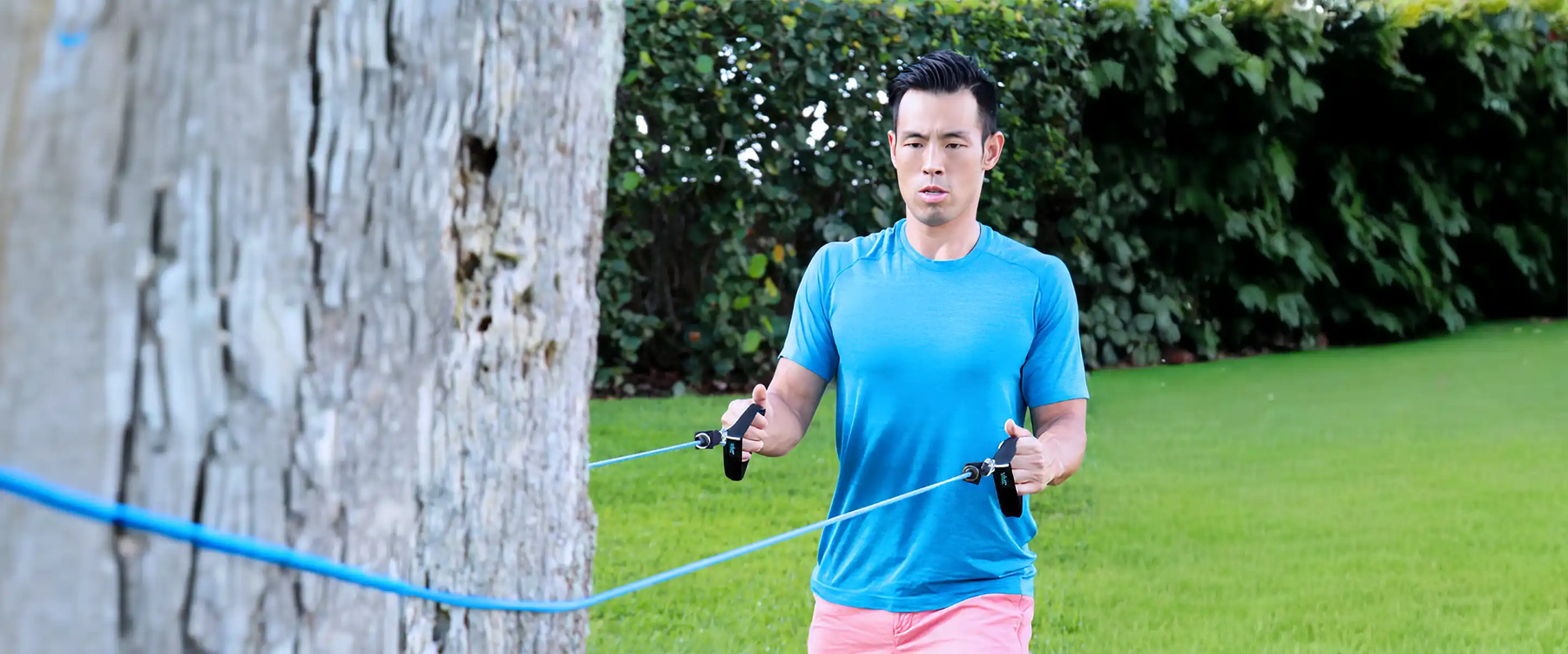 Man doing physical exercise