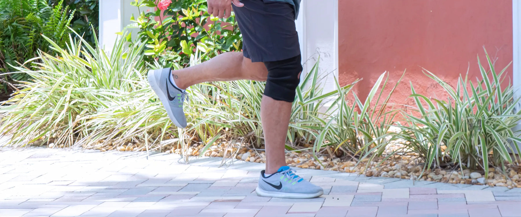 Running with knee brace