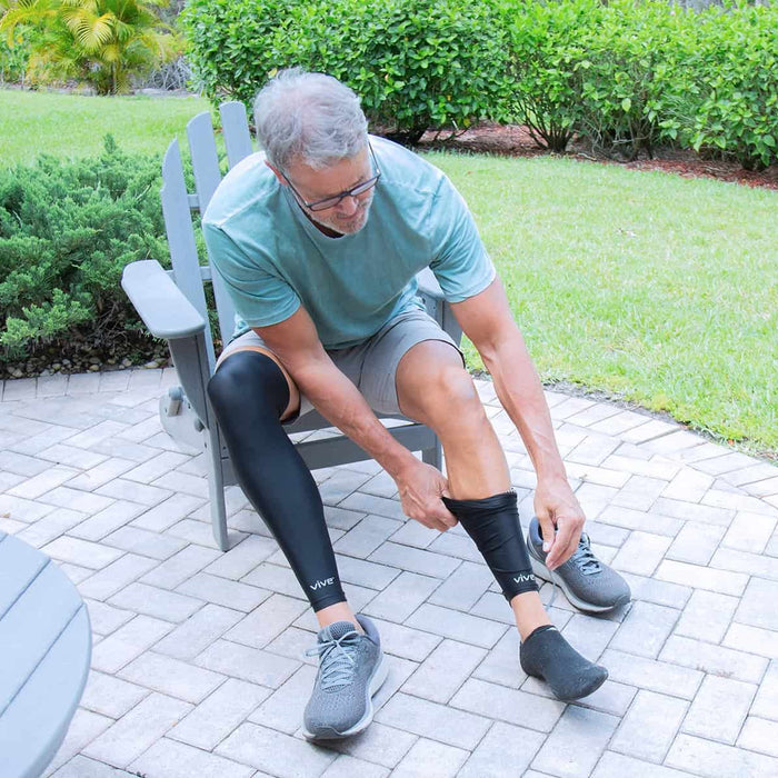 senior fitting leg compression