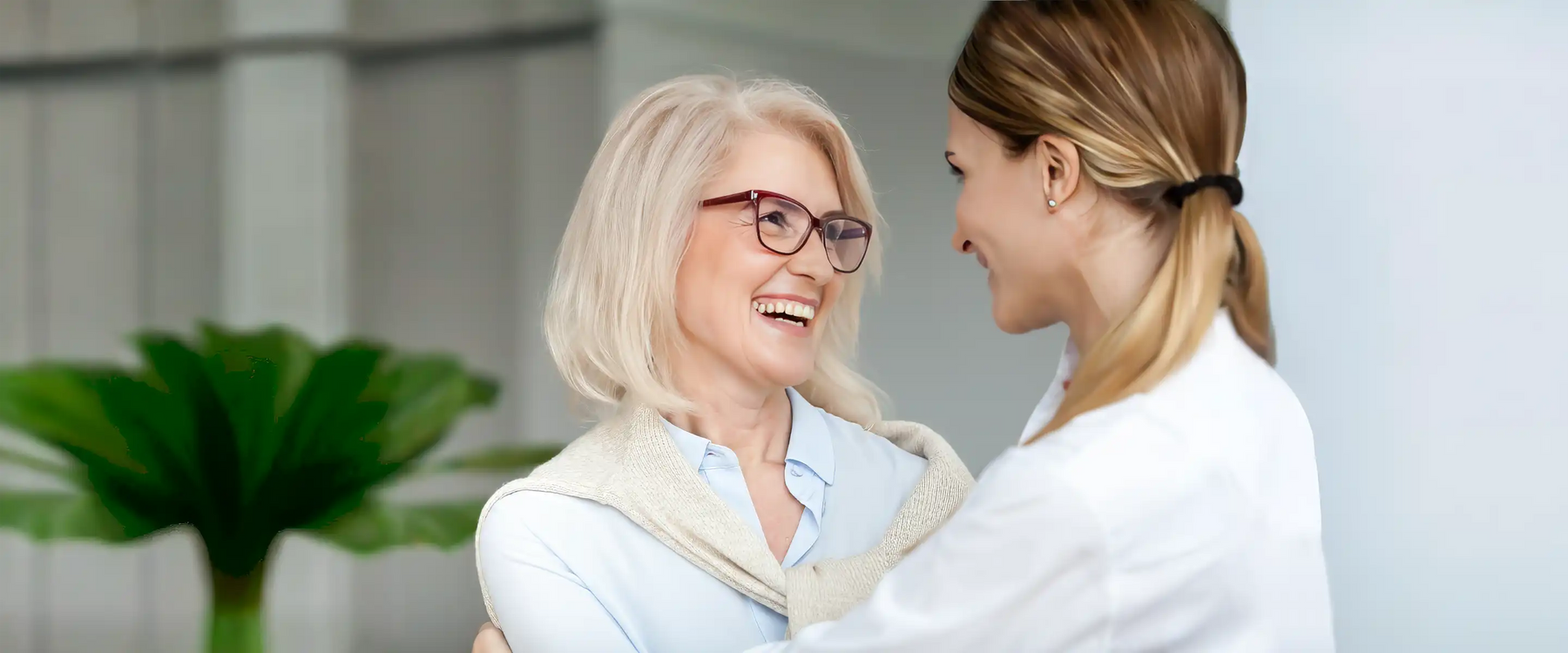 Senior woman smiling
