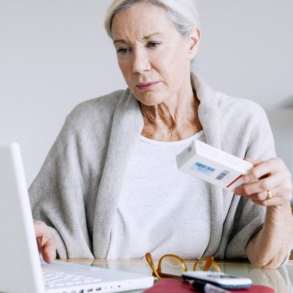 Woman buying medicines online