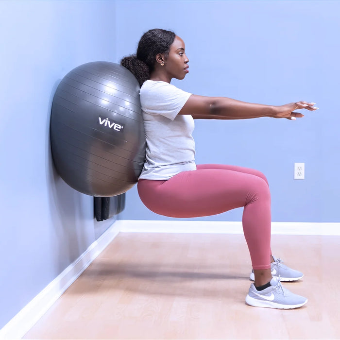 Woman exercise yoga ball