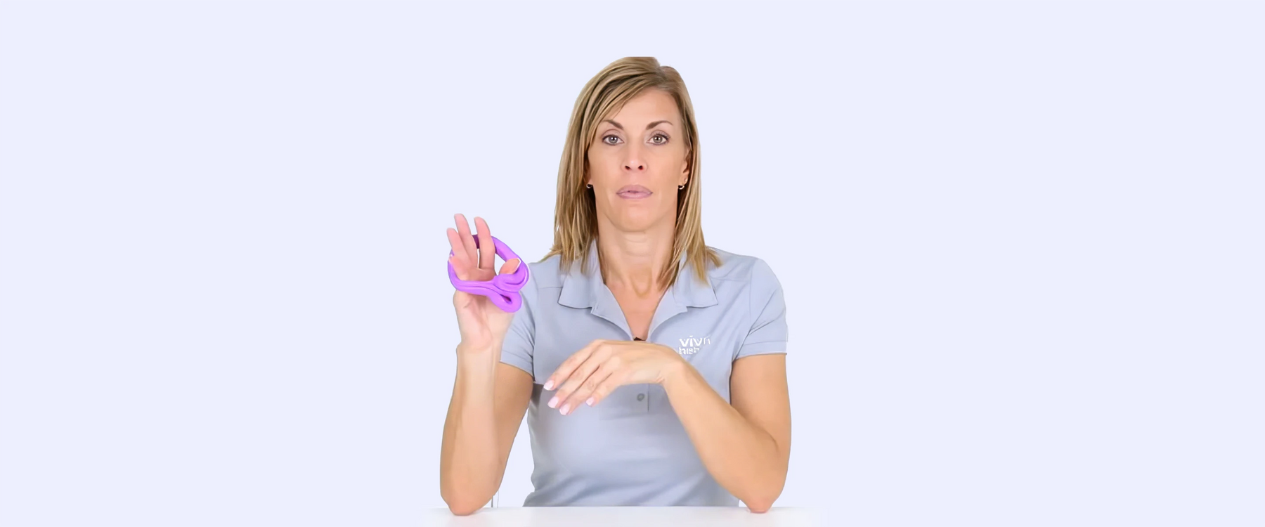 Woman thumb exercise