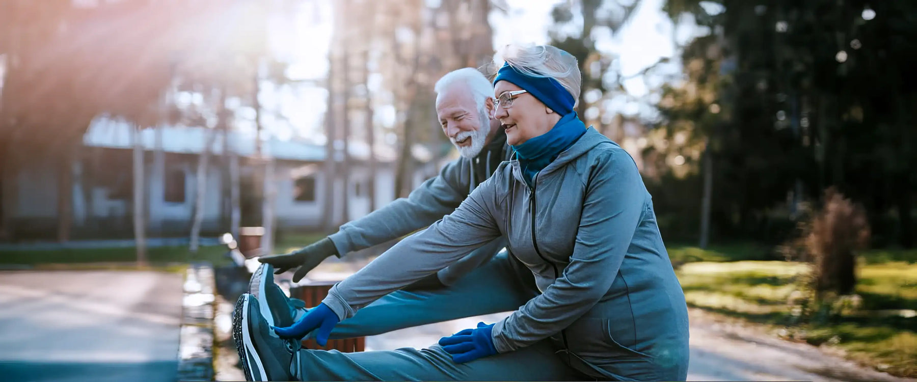 older married couple enjoys exercising jogging