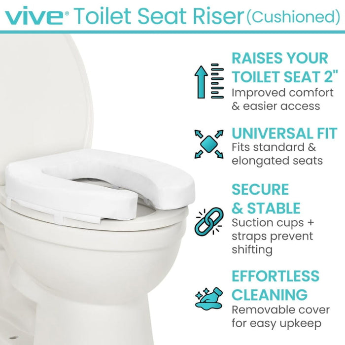 Dense Cushioned Toilet Seat Riser