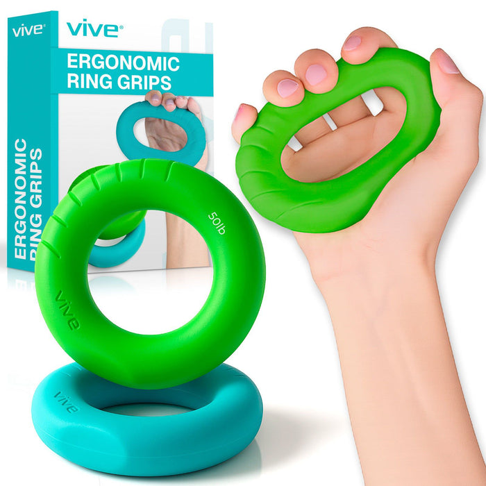 Ergonomic Ring Grips - Hand & Forearm Strength
