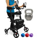 Upright Rollator - Walker with Foldable Transport Seat
