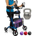 Upright Rollator - Walker with Foldable Transport Seat