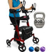 Upright Rollator - Walker with Foldable Transport Seat