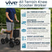 Vive Mobility All-Terrain Knee Scooter Walker