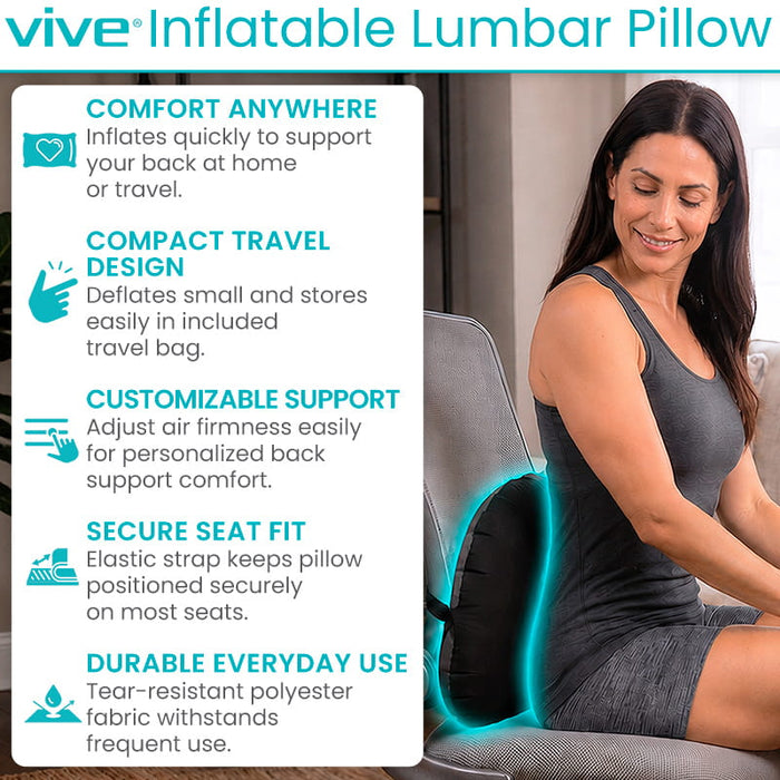 Vive Inflatable Lumbar Pillow