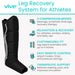 Vive leg recovery system for athletes with features listed on a white background