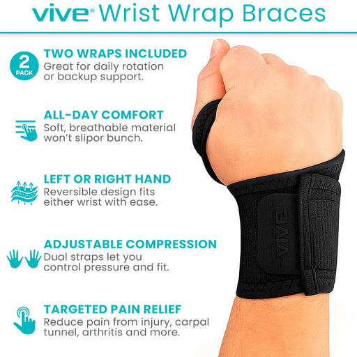 Vive Wrist Wrap Braces