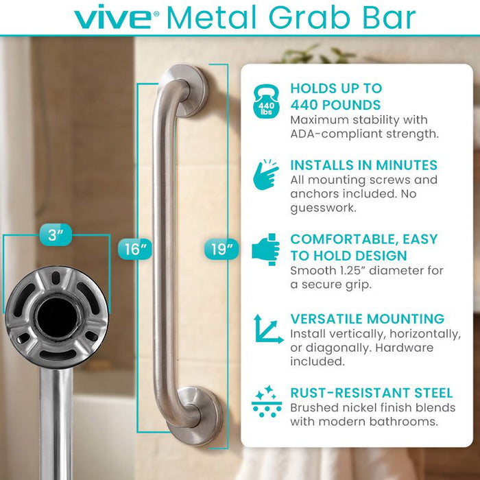 Metal Grab Bar Features