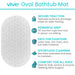 oval bathtub mat with secure traction & powerful grip