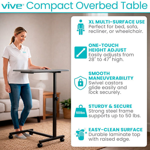 Vive Compact Overbed Table