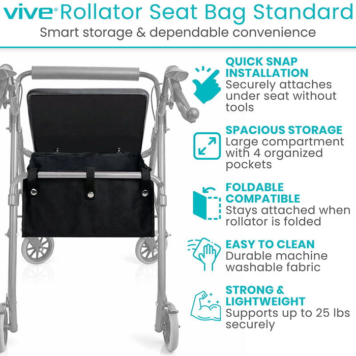 Vive Rollator Seat Bag Standard