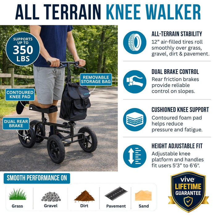 All terrain knee walker