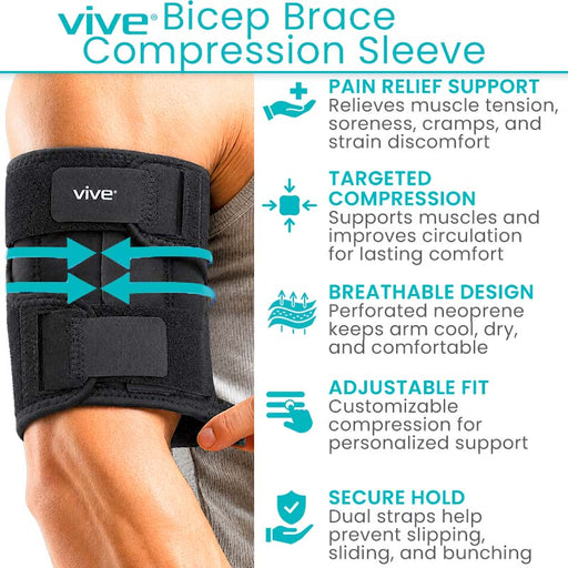Vive Bicep Brace Compression Sleeve