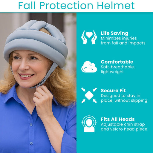 Woman wearing Fall Protection Helmet by Vive