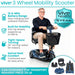Vive 3 Wheel Mobility Scooter