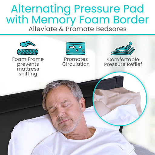 Alternating Pressure Pad with Memory Foam Border