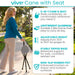 Cane with Seat Features