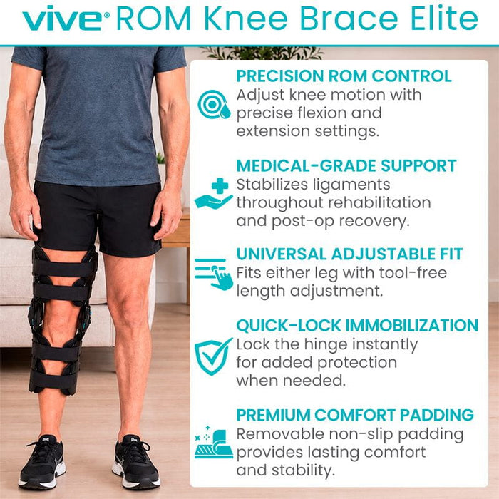 Vive ROM Knee Brace Elite features