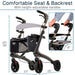 comfortable, adjustable seat and backrest