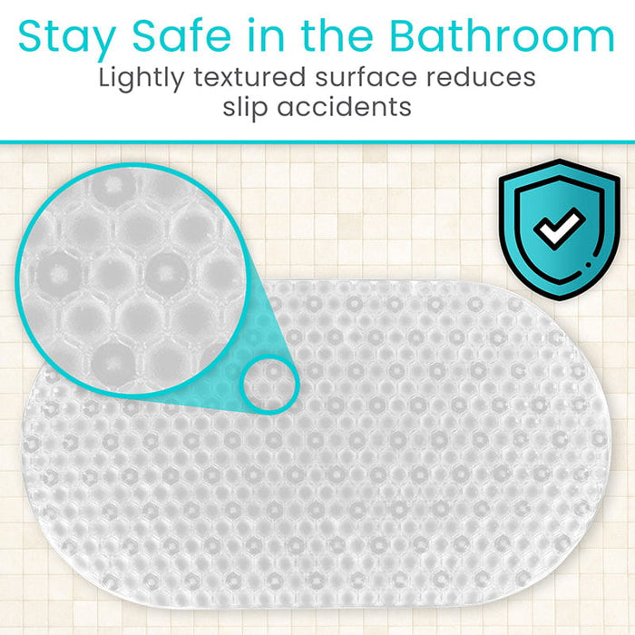 Stay safe in the bathroom - lightly textured surface reduces slip accidents