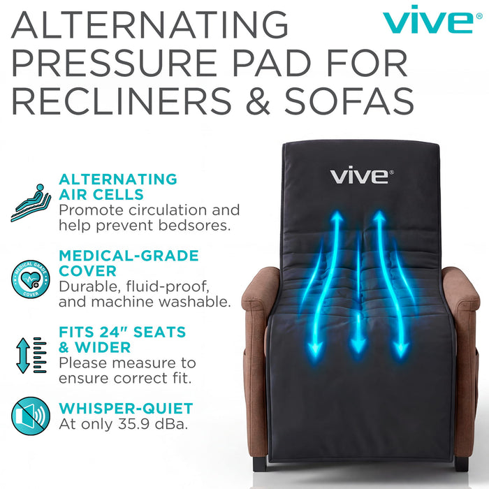 alternating pressure pad for recliners and sofas
