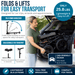 Folds & lifts for easy transport