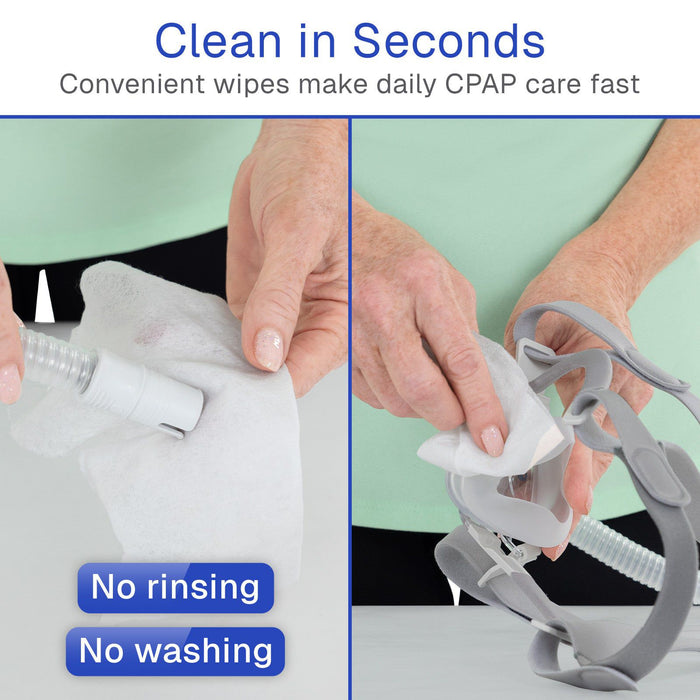 Convenient wipes make daily CPAP care fast