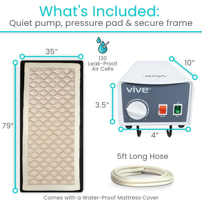 Quiet pump, pressure pad & secure frame