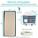 Quiet pump, pressure pad & secure frame