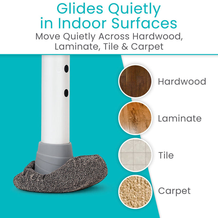 glides quietly