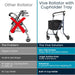 Vive Rollator with Cupholder Tray