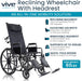 reclining wheelchair with headrest