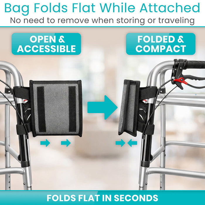 Bag Folds Flat While Attached
