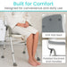shower chair with EVA pad seat and padded backrest, designed for comfort and daily use.