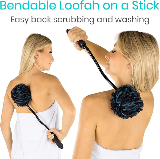 Bendable Loofah on a Stick