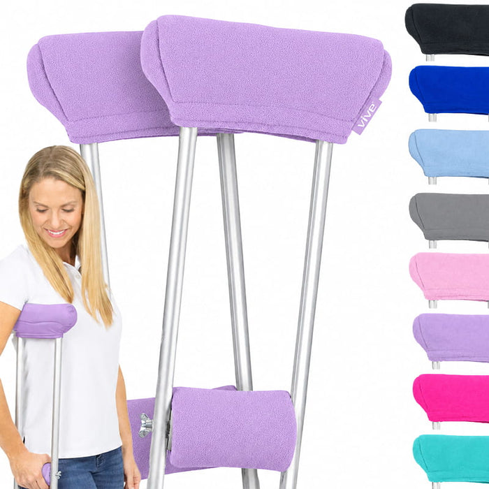Fleece Crutch Pads with Hand Grips