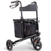 tri rollator with seat - black