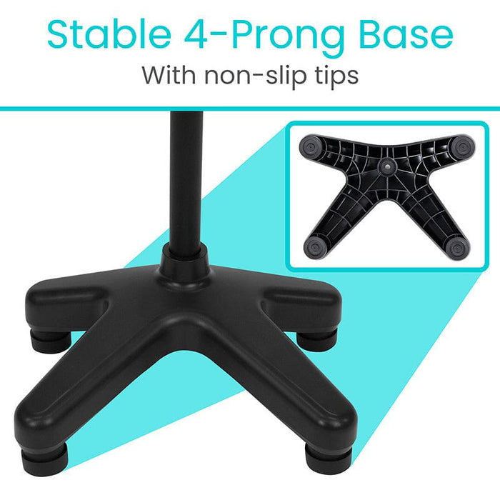 Stable 4-Prong Base with non-slip tips