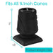 Vive Health cane tip with dimensions 2 inches in height, 1.5 inches in width, fitting ¾ inch canes, weighing 1.7 oz.