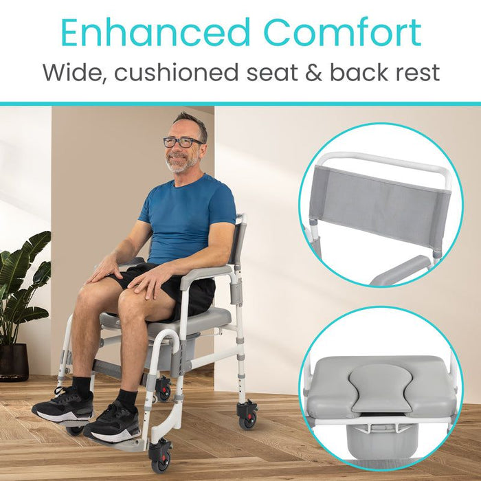 Wide, Cushioned Seat & Back Rest