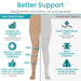 Comparison of the Vive Pantyhose vs standard tights. More graduated compression, medical grade strength, and long-lasting wear
